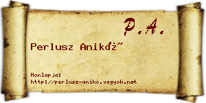 Perlusz Anikó névjegykártya